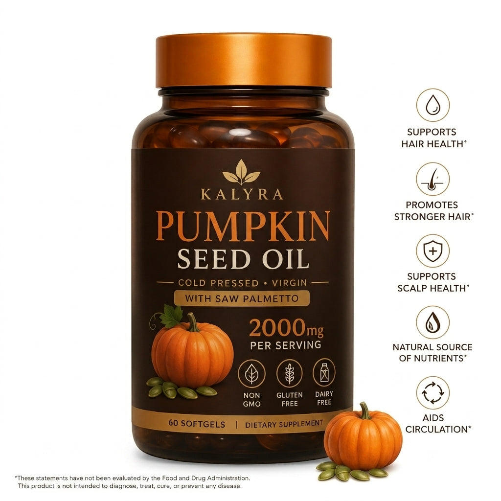 KalyraScalp Pumpkin Seed Oil SoftGels 60-Day Supply